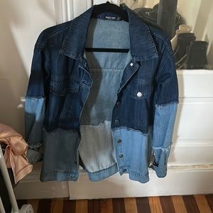 Two tone denim jacket